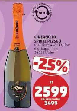 PENNY Cinzano To Spritz Pezsgő ajánlat