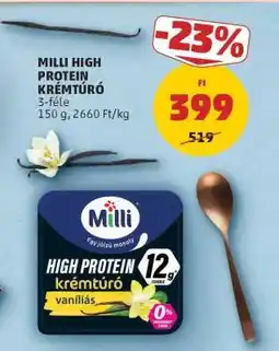 PENNY Milli High Protein krémtúró ajánlat