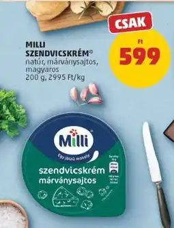 PENNY MILLI Szendvicskrém ajánlat