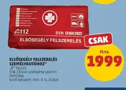 PENNY ELSŐSEGÉLY FELSZERELÉS SZEMÉLYAUTÓHOZ ajánlat