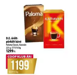 Coop D.E. őrölt pörkölt kávé ajánlat