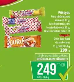Coop PÖTTYÖS Guru túródesszert ajánlat