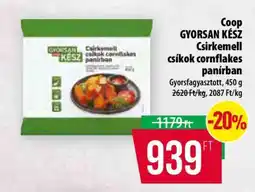 Coop Coop Gyorsan kész csirkemell csíkok cornflakes panírban ajánlat