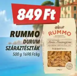 CBA Rummo durum száraztészta ajánlat