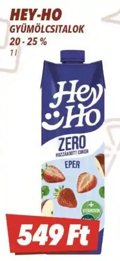 CBA Hey Ho gyümölcsitalok ajánlat