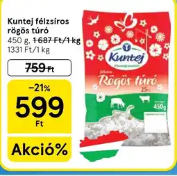 Tesco Kuntej rögös túró ajánlat