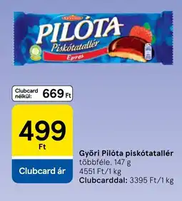 Tesco Győri Pilóta piskótatallér ajánlat