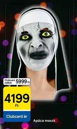 Tesco Apáca maszk ajánlat