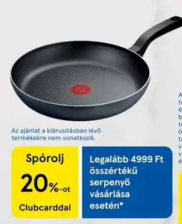Tesco Tefal serpenyő ajánlat