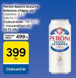 Tesco Peroni nastro azzurro ajánlat