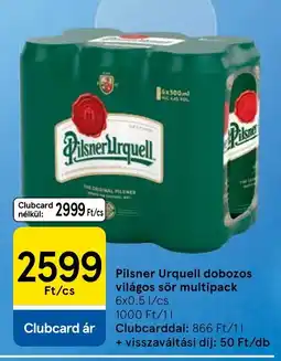 Tesco Pilsner Urquell ajánlat