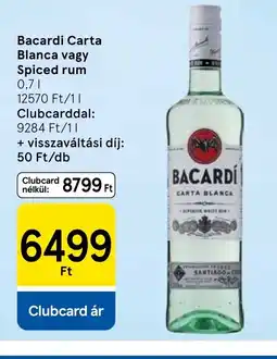 Tesco Bacardi carta blanca ajánlat