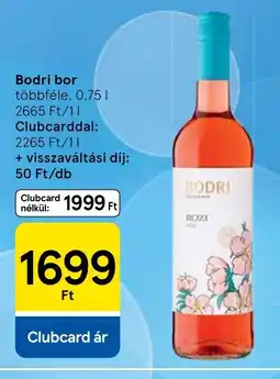 Tesco Bodri bor ajánlat