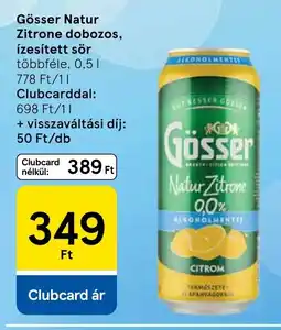 Tesco Gösser natur zitrone ajánlat