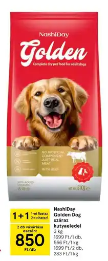 Tesco NashiDay Golden Dog száraz kutyaeledel ajánlat