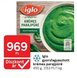 Tesco Iglo krémes parajpüré ajánlat