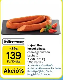 Tesco Hajnal Hús lecsókolbász ajánlat
