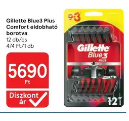 Tesco Gillette blue3 plus comfort eldobható borotva ajánlat