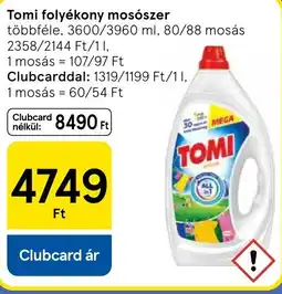 Tesco Tomi folyékony mosószer ajánlat