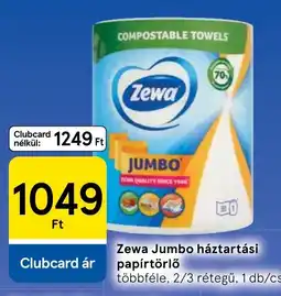 Tesco Zewa jumbó háztartási papírtörlő ajánlat