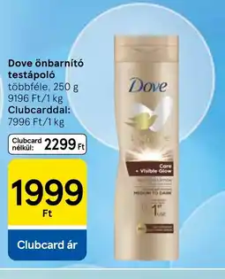 Tesco Dove önbarnító testápoló ajánlat