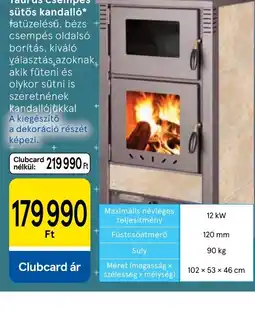Tesco Taurus csempés sütős kandalló ajánlat