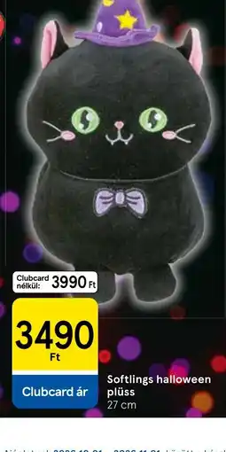 Tesco Softlings halloween plüss ajánlat