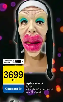 Tesco Apáca maszk ajánlat