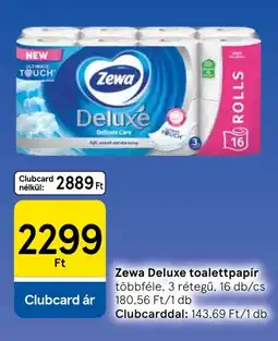 Tesco Zewa Deluxe toalettpapír ajánlat