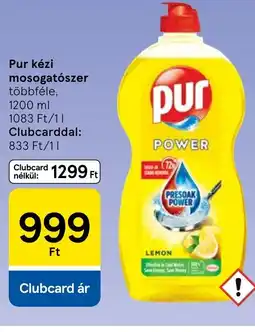 Tesco Pur kézi mosogatószer ajánlat