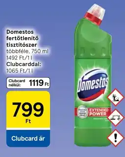 Tesco Domestos fertőtlenítő tisztítószer ajánlat