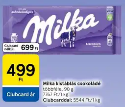 Tesco Milka kistáblás csokoládé ajánlat