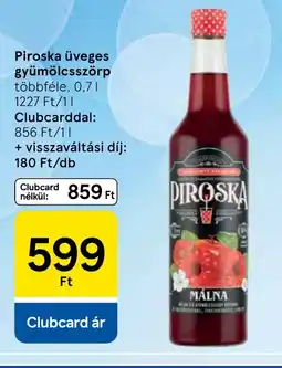 Tesco Piroска üveges gyümölcsszörp ajánlat