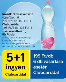 Tesco Szentkirályi ásványvíz ajánlat