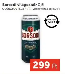 PRIVÁT Borsodi világos sör ajánlat