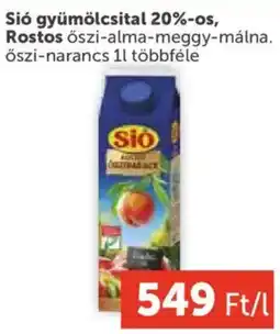 PRIVÁT Sió gyümölcsital ajánlat