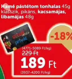 PRIVÁT Hamé pástétom ajánlat
