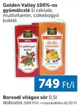 PRIVÁT Golden Valley gyümölcslé ajánlat