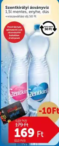 PRIVÁT Szentkirályi ásványvíz ajánlat