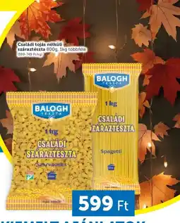 PRIVÁT Balogh családi száraztészta ajánlat