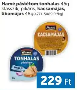 PRIVÁT Hame tonhalas pástétom ajánlat