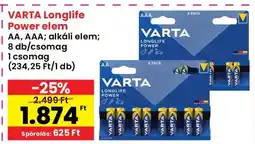 Spar VARTA Longlife Power elem ajánlat