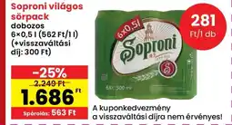 Spar Soproni világos sörpack ajánlat
