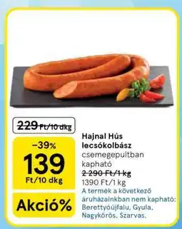 Tesco Hajnal Hús lecsókolbász ajánlat