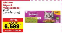 Spar Whiskas 40 pack macskaeledel ajánlat
