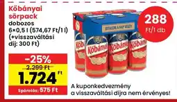 Spar Kőbányai sörpack ajánlat