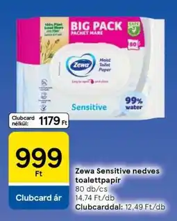 Tesco ZEWA SENSITIVE NEDVES TOALETTPAPÍR ajánlat