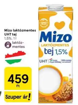 Tesco MIZO Laktózmentes UHT tej ajánlat