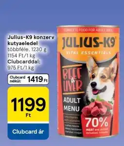 Tesco JULIUS-K9 KONZERV KUTYAELEDEL ajánlat