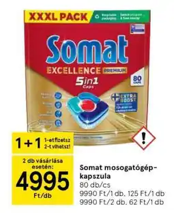 Tesco Somat mosogatógép kapszula ajánlat